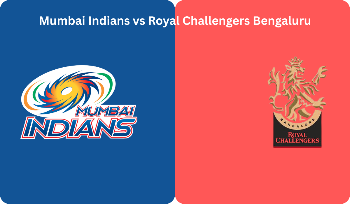 Mumbai Indians vs Royal Challengers Bengaluru Timeline