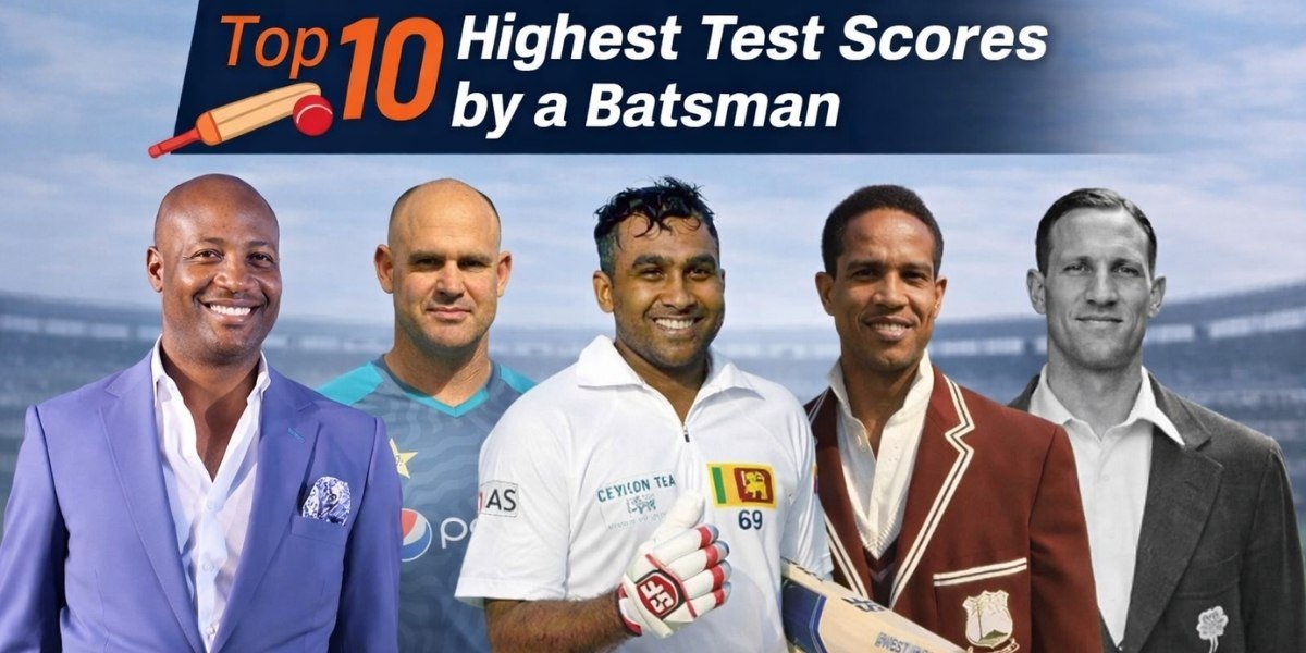 Top 10 Highest Test Scores by a Batsman