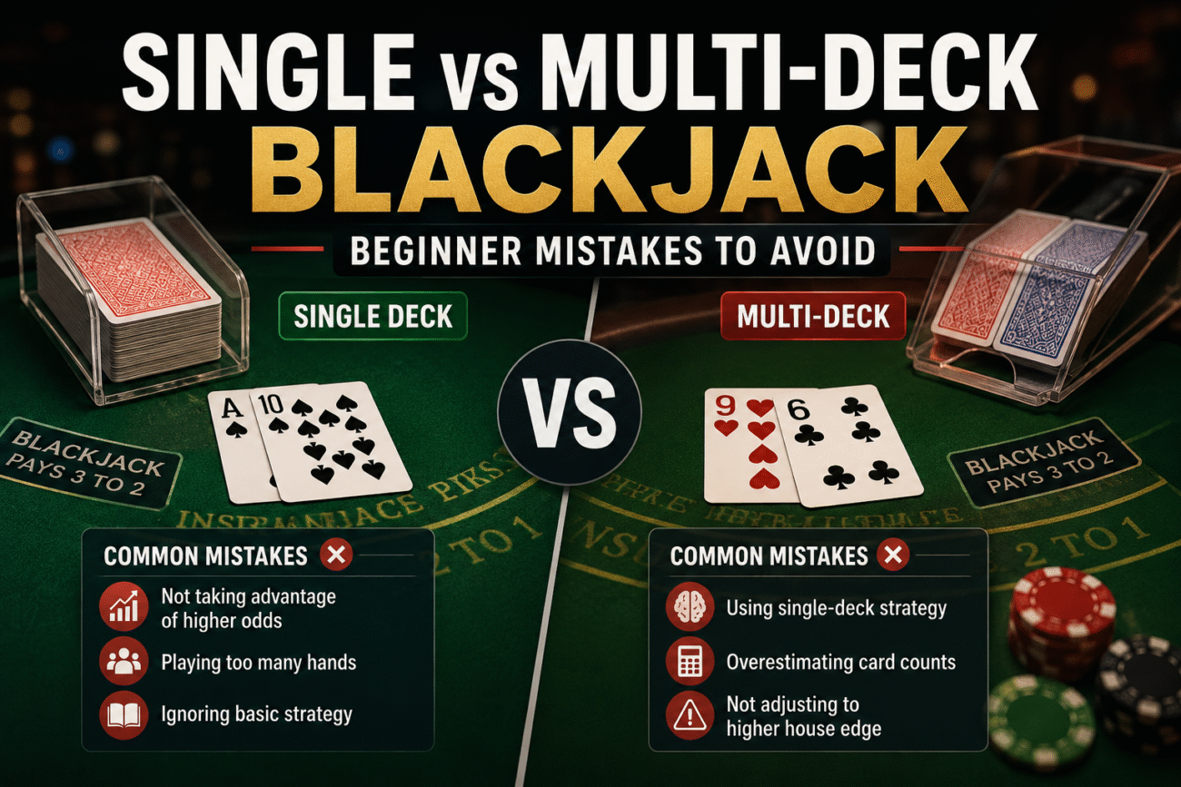 Single vs Multi-Deck Blackjack: Beginner Mistakes to Avoid
